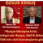 Mustafa  Özçelik/ PAK Genel Başkanı, Mesut Tek/ PSK Genel Başkanı, Mehmet Selim Uzun/ TDK Tevger Söz...