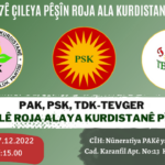PAK, PSK, TDK-TEVGERê li Stenbolê Roja Alaya Kurdistanê pîroz kirin