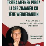 Ji alî Roşan LEZGÎN li Unîversîteya Bogazîçîyê konferans.