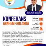 Konferansa Serokê Giştî yê PWK Mustafa Ozçelik li Holanda