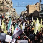 Di xwepêşandana li Qamîşlo de HSDê bê posterên Öcalan û ala PKKê bûn