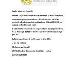Serokê ENKSyê Rêzdar Mihemed Îsmaîl bi peyamekê spasîya Serokê Giştî yê Partîya Welatparêzên Kurdist...