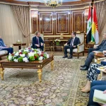 Serok Barzanî li gel şandeke Brîtanyayê civiya
