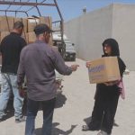 Alîkarî li koçberên ji Efrînê hat belavkirin